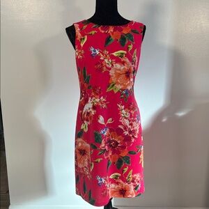 Alyx Vibrant Floral Midi Dress - Pink floral size 10